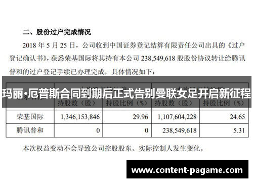 玛丽·厄普斯合同到期后正式告别曼联女足开启新征程